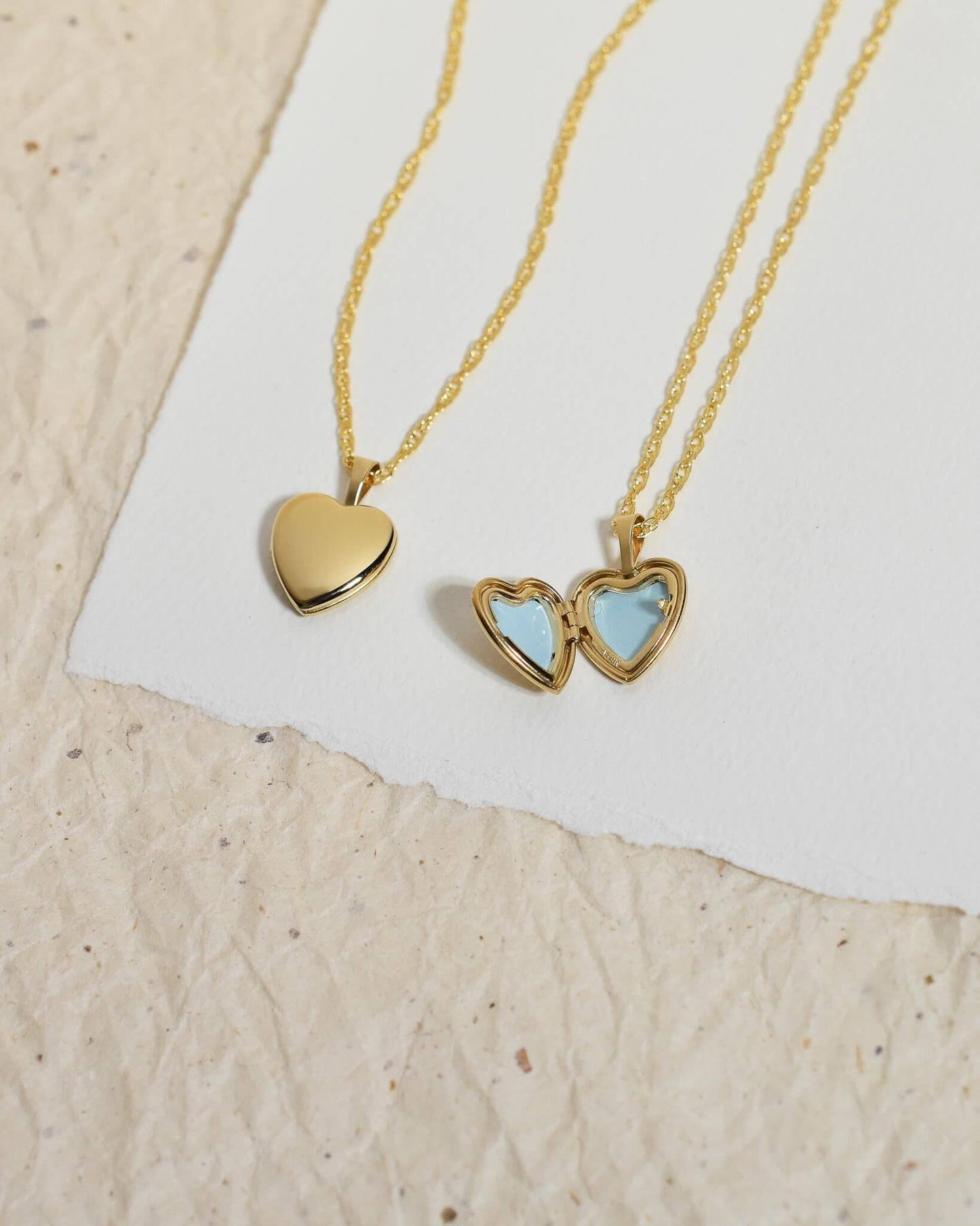 Heart Locket Necklace: Gold Fill / 18 - 20"