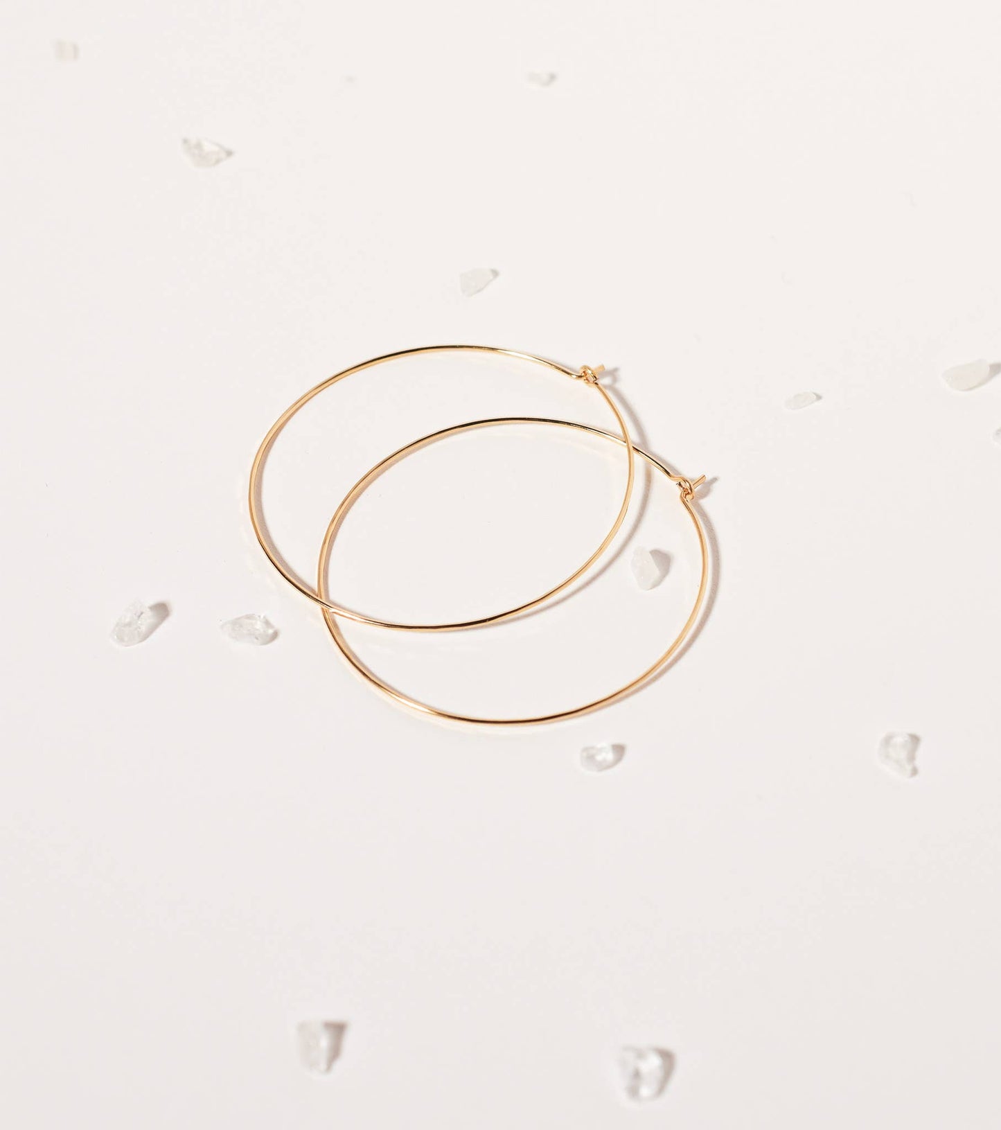 Simple Hoop Earrings | Large: Gold Fill