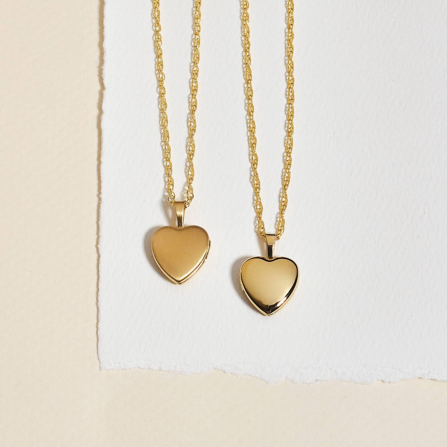 Heart Locket Necklace: Gold Fill / 18 - 20"