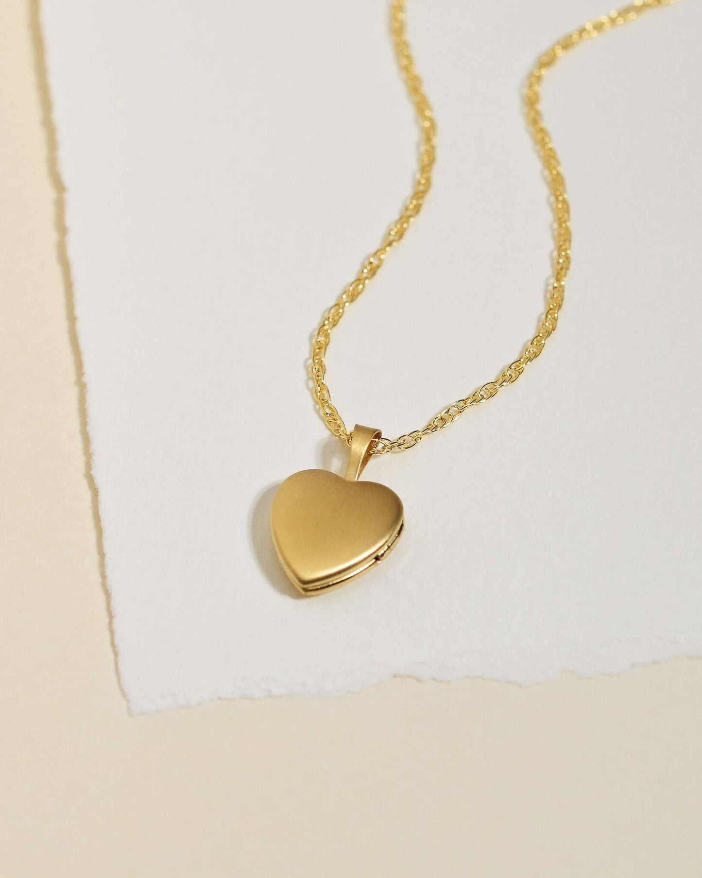 Heart Locket Necklace: Gold Fill / 18 - 20"