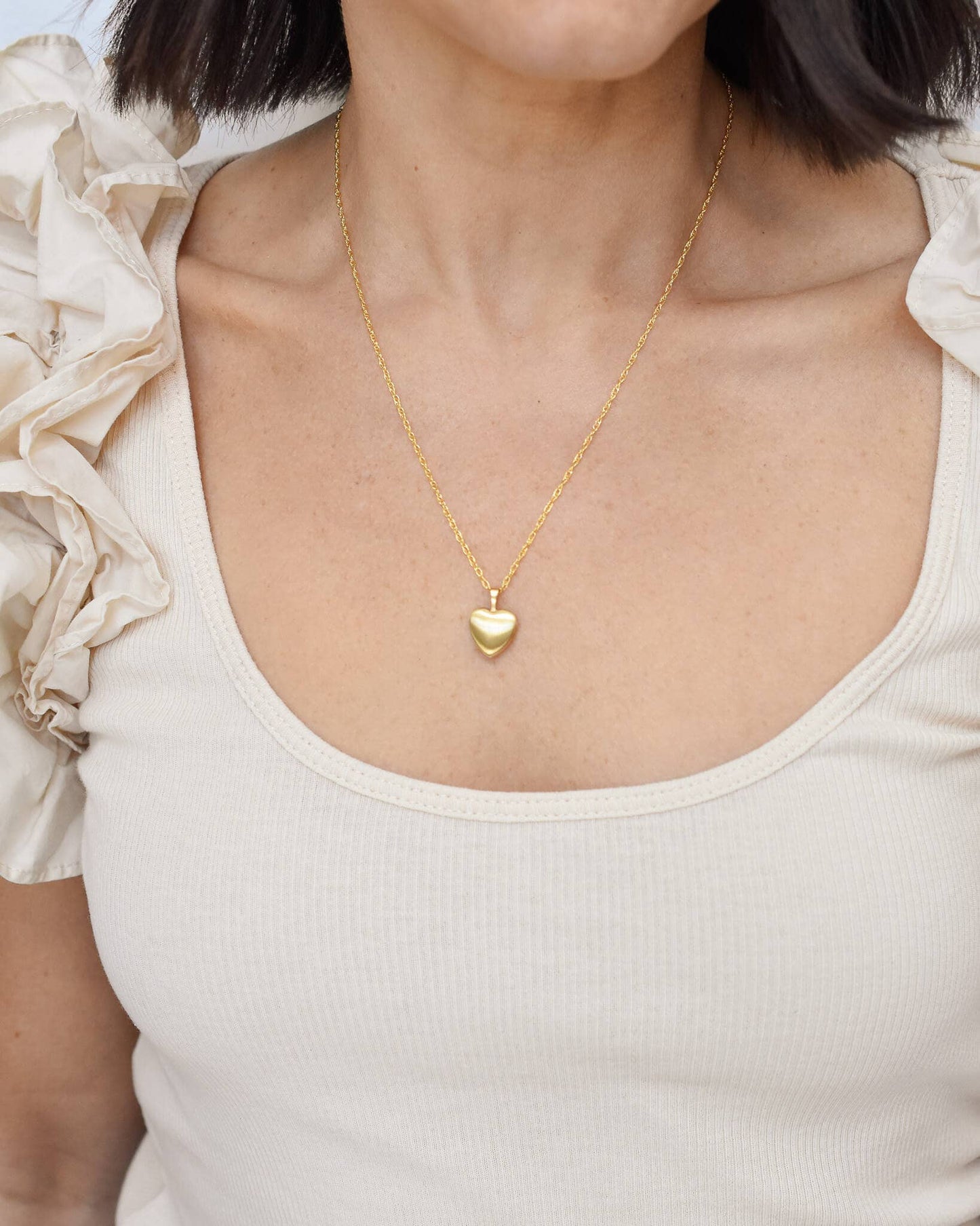 Heart Locket Necklace: Gold Fill / 18 - 20"