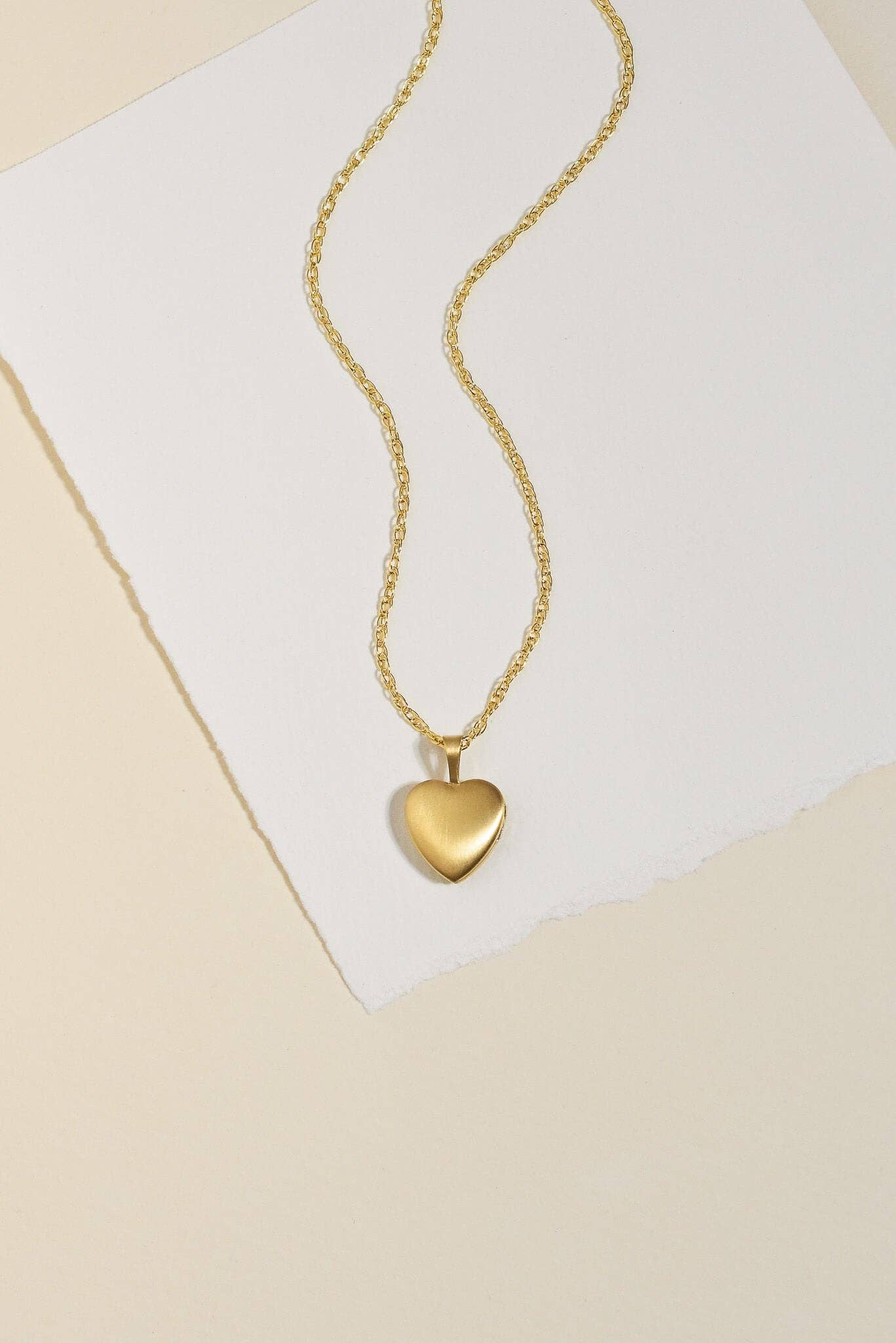 Heart Locket Necklace: Gold Fill / 18 - 20"