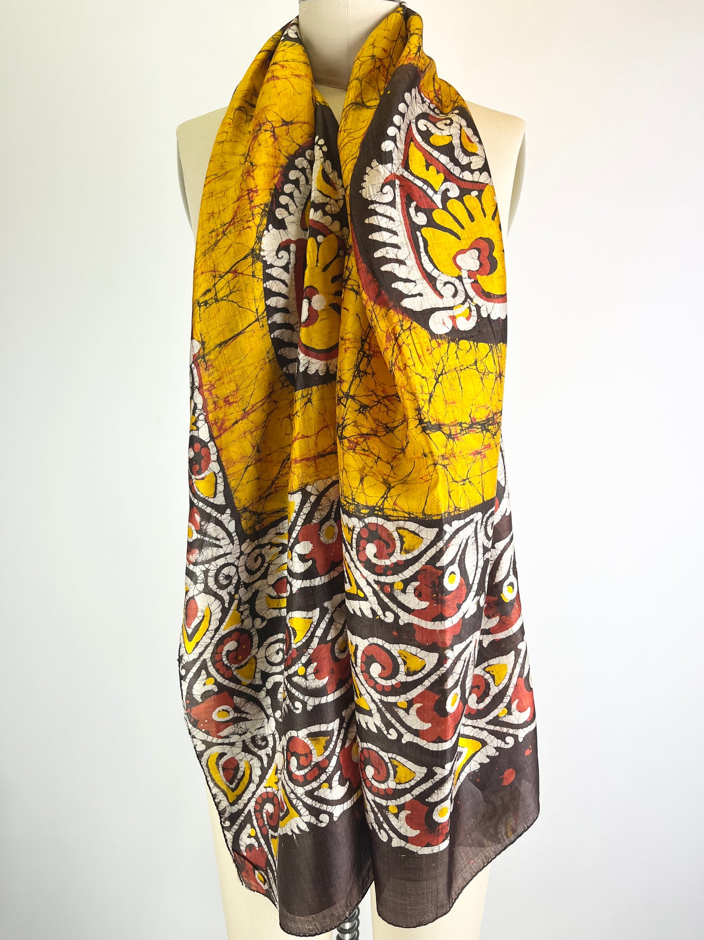 Silk Batik Long Scarf