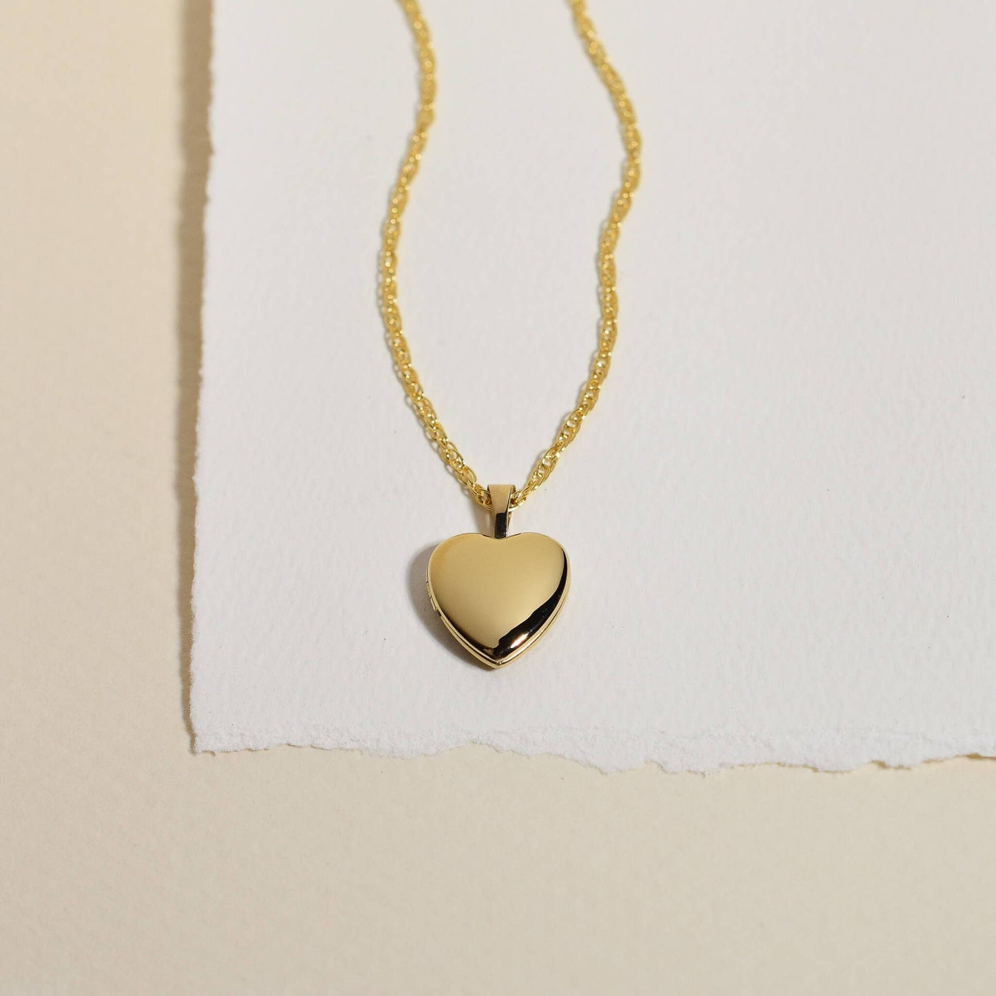 Heart Locket Necklace: Gold Fill / 18 - 20"