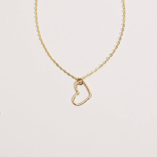 Open heart necklace: Gold Filled