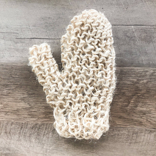 Natural Sisal Bath Mitt - Organic Exfoliating glove